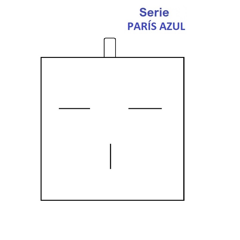 Estuche París. Juego Gemelos y alfiler 87x91x30 mm.